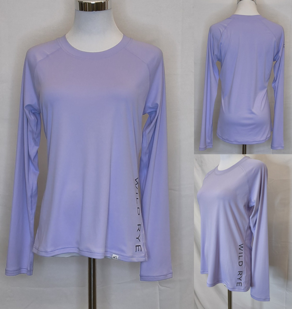 Wild Rye Long Sleeve Shirt Women's 6 Purple Base Layer Moisture Wicking #W5900